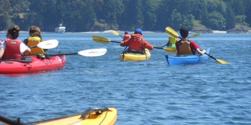 kayak pender island kids camp