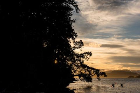 Sunset kayak tour, Parks Canada, Pender Island Kayak Adventures
